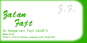 zalan fajt business card